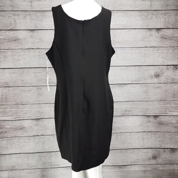 NEW HAVE Plus Size 2X Sleeveless Black Sheath Dress LBD - Picture 5 of 7